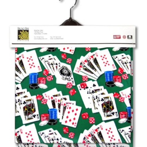 Poker VINYL LINED WATERPROOF Fabric 1yd by 54 in Wide Casino Vegas...