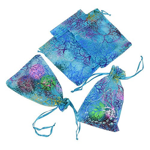 BronaGrand 50pcs Coralline Organza Jewelry Bags Candy Pouch Party ...