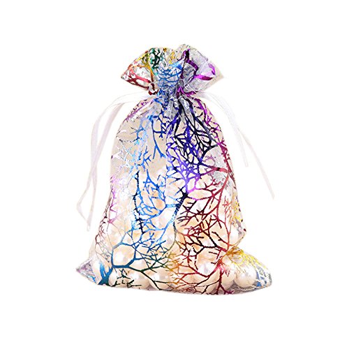 BronaGrand 50pcs Coralline Organza Jewelry Bags Candy Pouch Party ...