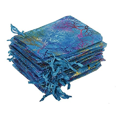 BronaGrand 50pcs Coralline Organza Jewelry Bags Candy Pouch Party ...