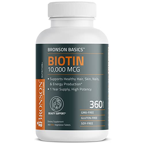 Bronson Biotin 10,000 MCG Supports Healthy Hair, Skin & Nails & En...