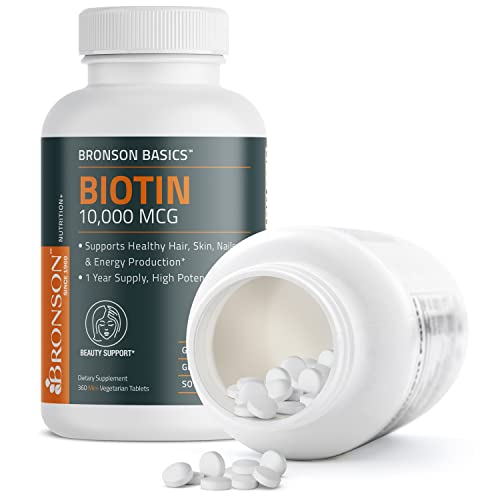 Bronson Biotin 10,000 MCG Supports Healthy Hair, Skin & Nails & En...