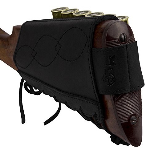 BronzeDog Adjustable Leather Buttstock Cartridge Ammo Holder for R...