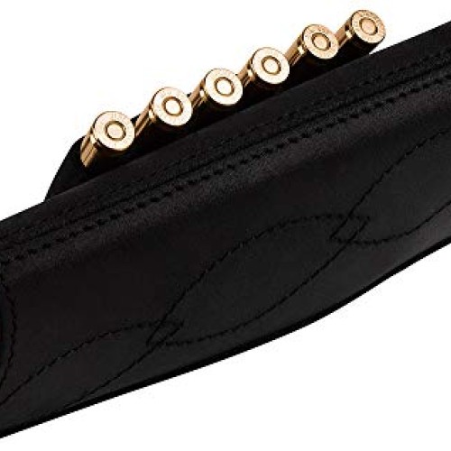 BronzeDog Adjustable Leather Buttstock Cartridge Ammo Holder for R...