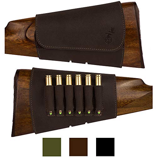 BRONZEDOG Buttstock Ammo Holder Shot Shell Pouch 12 16 Ga 7.6...