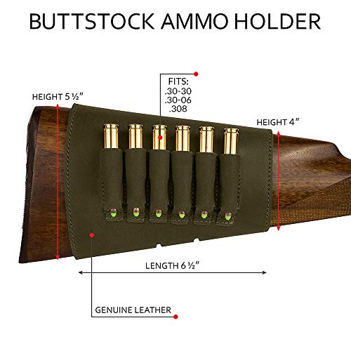 BRONZEDOG Hunting Buttstock Ammo Cartridge Holder Pouch Adjustable...