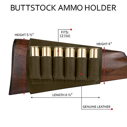 BRONZEDOG Hunting Buttstock Ammo Cartridge Holder Pouch Adjustable...