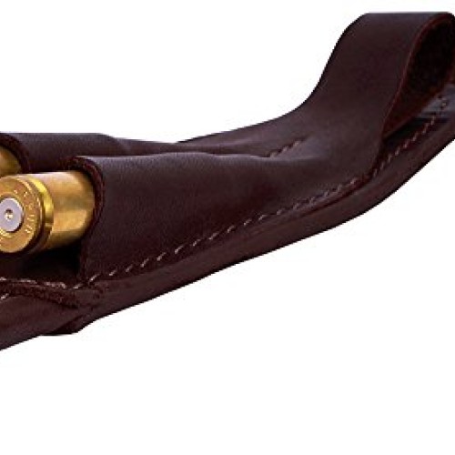 BRONZEDOG Leather Rifle Sling Brown Adjustable Shooting Belt Holde...