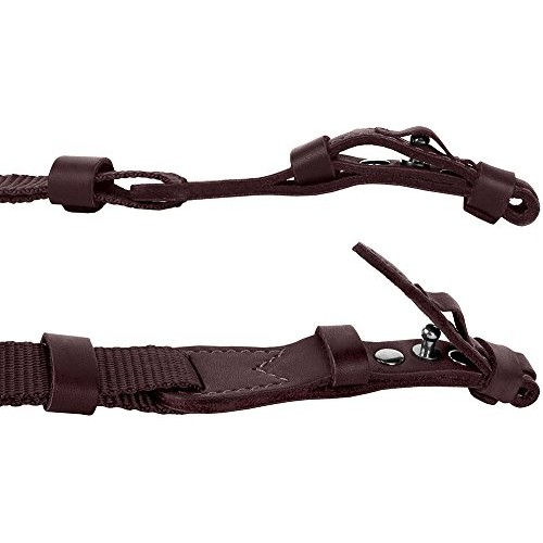 BRONZEDOG Leather Rifle Sling Brown Adjustable Shooting Belt Holde...