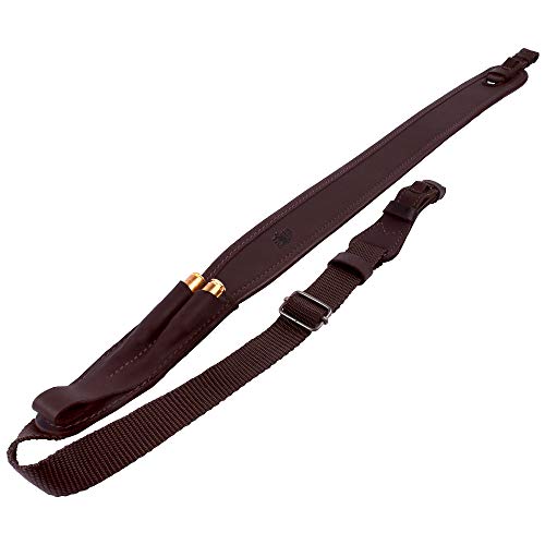 BRONZEDOG Leather Rifle Sling Brown Adjustable Shooting Belt Holde...