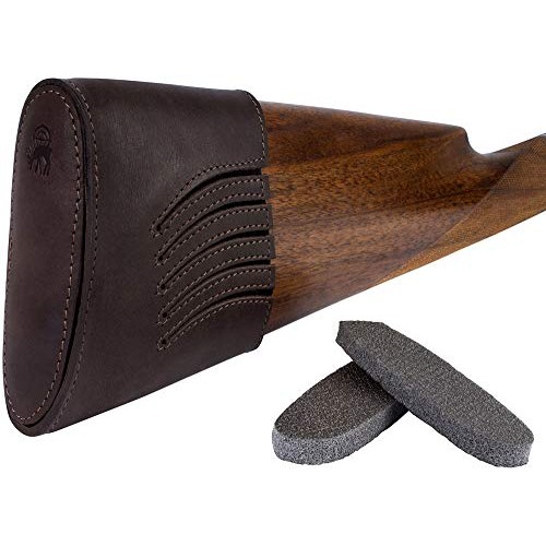 BRONZEDOG Waterproof Genuine Leather Recoil Pad Extendable Stock S...