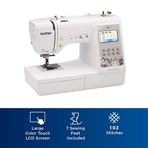 Brother SE600 Sewing and Embroidery Machine, 80 Designs, 103 Built...