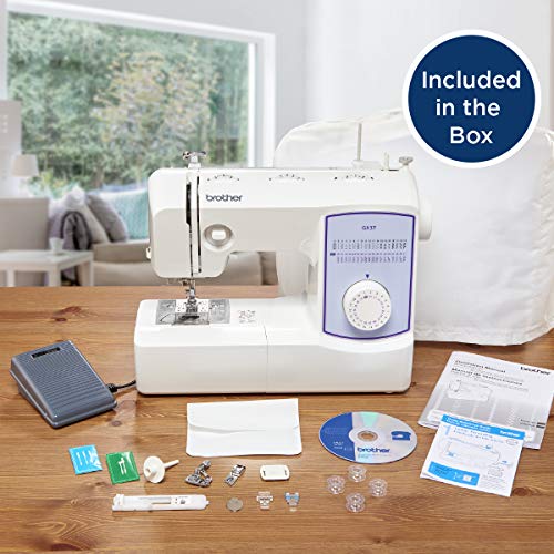 Brother Sewing Machine, GX37, 37 Built-in Stitches, 6 Included Sew...