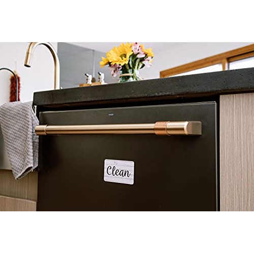 Black and White Wood Clean Dirty Dishwasher Magnet, Reversible Dis...