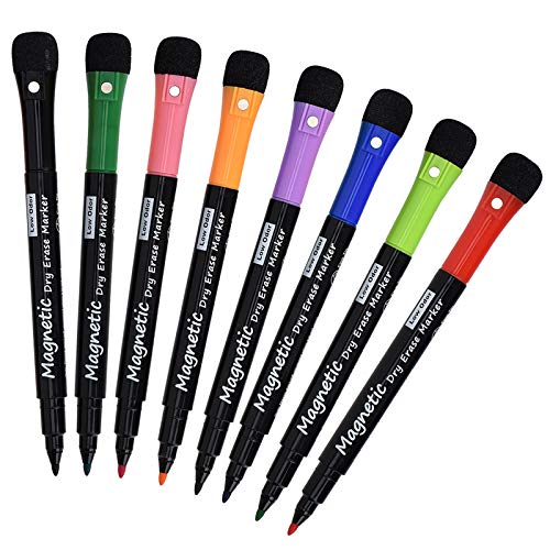 Magnetic Dry Erase Markers, 8 Pack Dealkits Low Odor White Board...