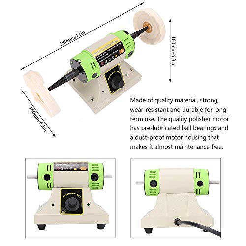 Desktop Double Head Bench Polisher, Jewelry Polishing Buffer Grind...