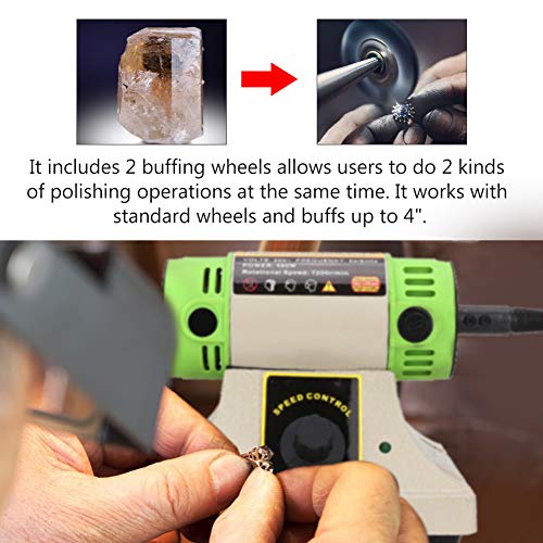 Desktop Double Head Bench Polisher, Jewelry Polishing Buffer Grind...