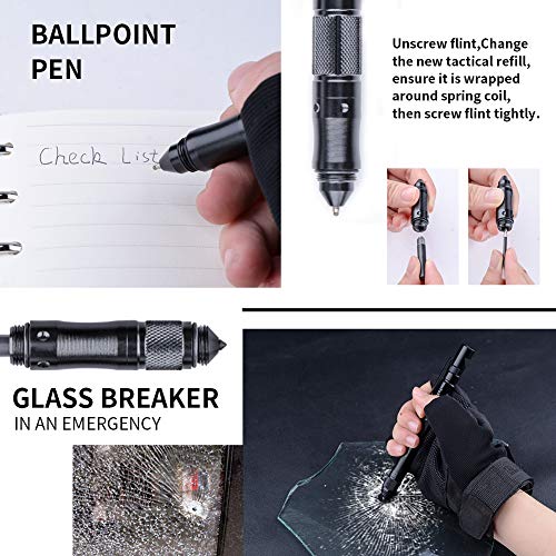 Tactical Pen, 10 in 1 Multi tools, Ballpoint, Screw Driver, Bottle...
