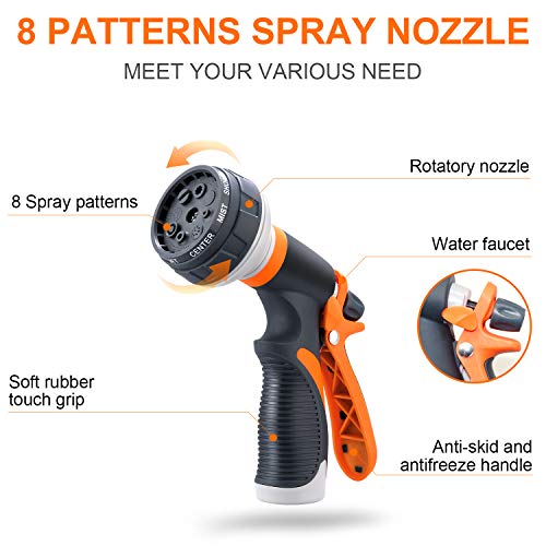 BruRkim 50ft Expandable Garden Hose, Leakproof Lightweight Water H...