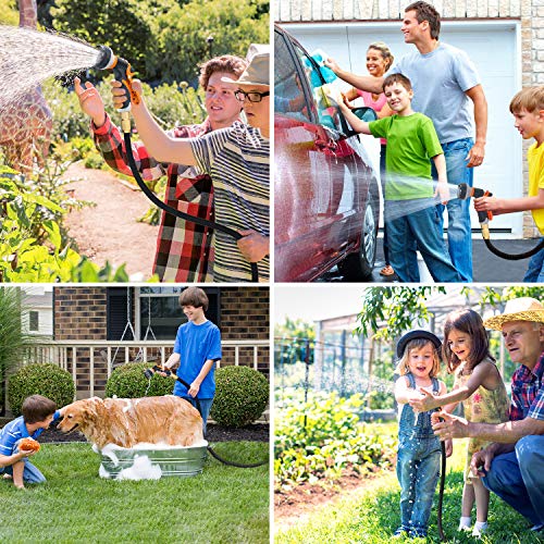 BruRkim 50ft Expandable Garden Hose, Leakproof Lightweight Water H...