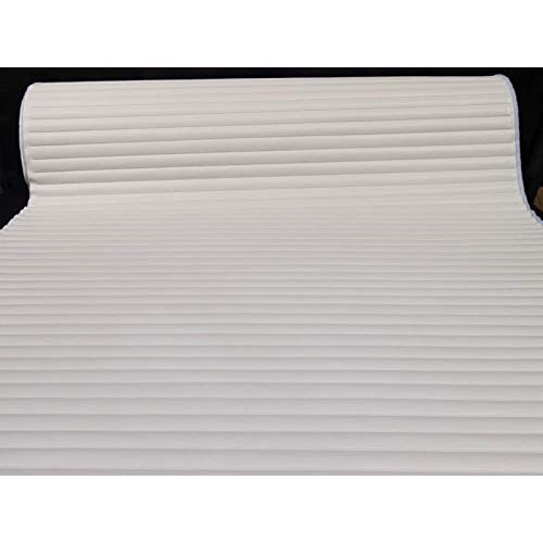 Pleated Marine Vinyl Upholstery Fabric Bright White 54 Wide by Th...