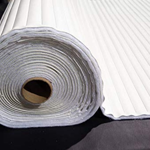 Pleated Marine Vinyl Upholstery Fabric Bright White 54 Wide by Th...