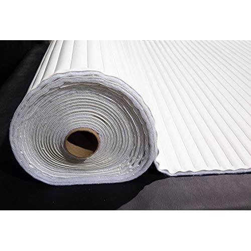 Pleated Marine Vinyl Upholstery Fabric Bright White 54 Wide by Th...