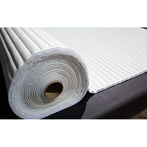 Pleated Marine Vinyl Upholstery Fabric Bright White 54 Wide by Th...