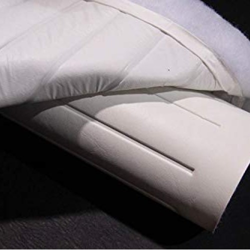 Pleated Marine Vinyl Upholstery Fabric Bright White 54 Wide by Th...