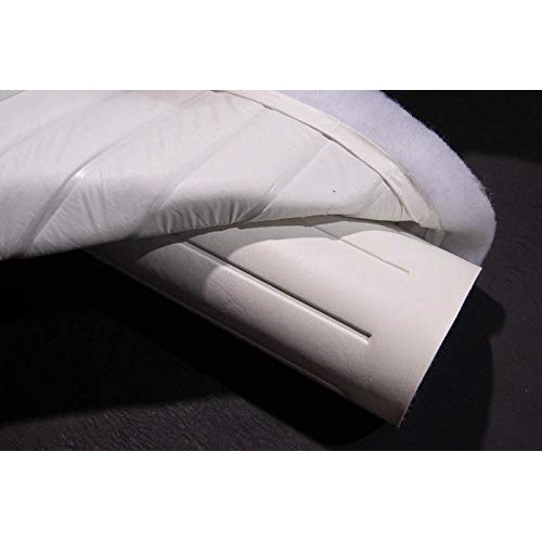 Pleated Marine Vinyl Upholstery Fabric Bright White 54 Wide by Th...