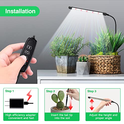 bseah Grow Light Plant Light for Indoor Plants Growing, 6000K Full...