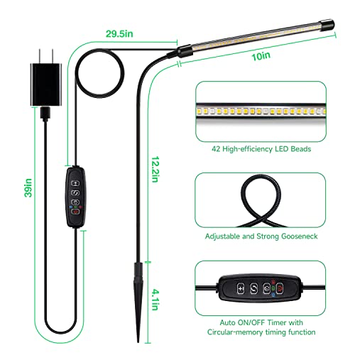 bseah Grow Light Plant Light for Indoor Plants Growing, 6000K Full...