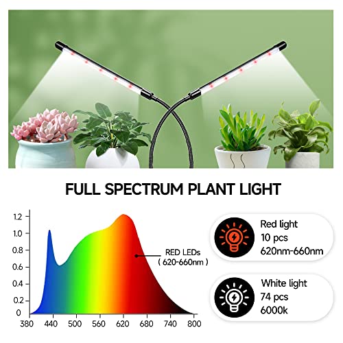 bseah Plant Grow Light for Indoor Plants 2 Pack, Full Spectrum Ind...