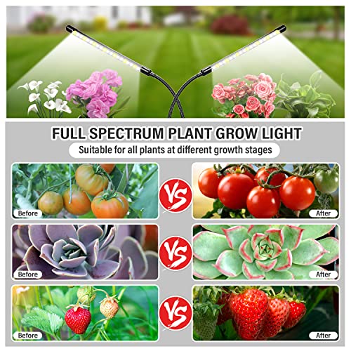 Plant Grow Light for Indoor Plants,Led Grow lamp 2 Head 2 Pack