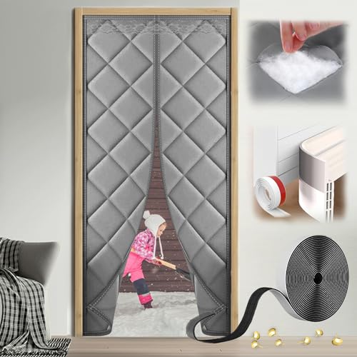 Insulated Door Curtain, Center Highly Magnetic Closure, Door Curta...