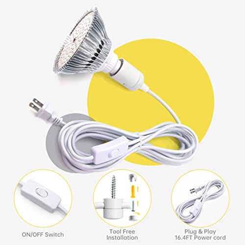 Bstrip LED Grow Light Bulb for Indoor Plants with Hanging System, ...
