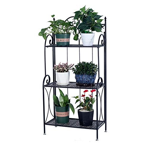 Metal Foldable 3-Tier Plant & Home Décor Display Stand Rack/Book S...