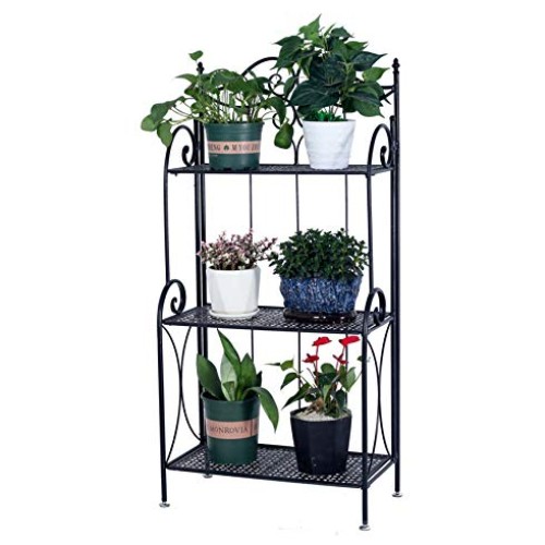 Metal Foldable 3-Tier Plant & Home Décor Display Stand Rack/Book S...