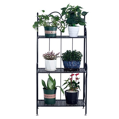 Metal Foldable 3-Tier Plant & Home Décor Display Stand Rack/Book S...
