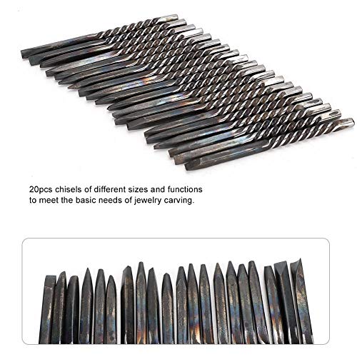 BTIHCEUOT Jewelry Anvil Chisel, 20Pcs/Set Professional Jewelry Anv...