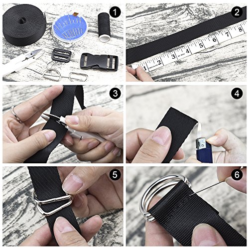 BTNOW Plastic Side Release Buckles 15 Pieces 1 Inch Flat Shape Bra...