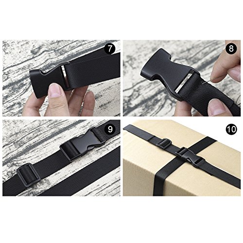 BTNOW Plastic Side Release Buckles 15 Pieces 1 Inch Flat Shape Bra...