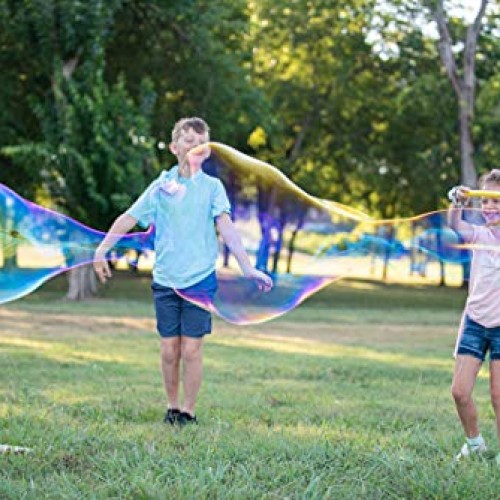 Bubble Bee Giant Bubble Maker Kit : 4-Piece Set | Incl. 2 Large Bu...
