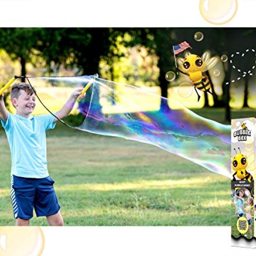 Bubble Bee Giant Bubble Maker Kit : 4-Piece Set | Incl. 2 Large Bu...