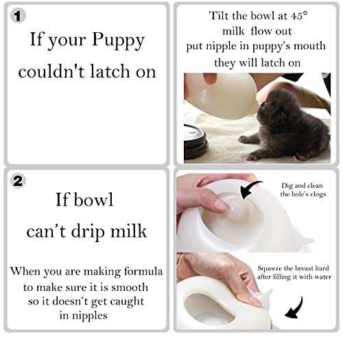Bubble milk bowl Puppy Feeder Puppy Milk Feeder Puppy Nursing Stat...