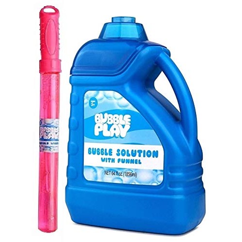 BubblePlay 1 Pack 64-Ounce Bubble Solution - Free Big Bubble Wand ...