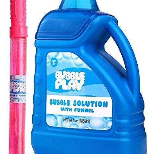 BubblePlay 1 Pack 64-Ounce Bubble Solution - Free Big Bubble Wand ...