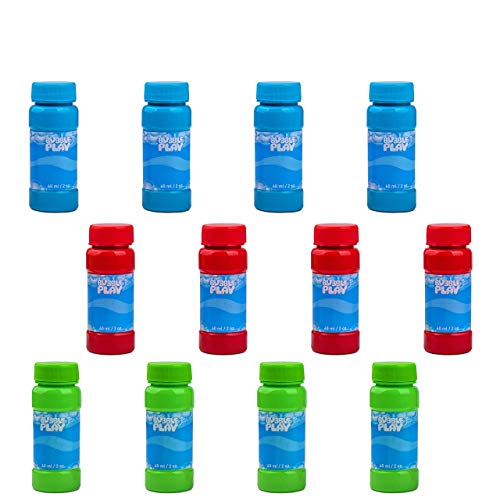BubblePlay Bubble Blower Bottles with Wands: 2 OZ Bottles of Bubbl...