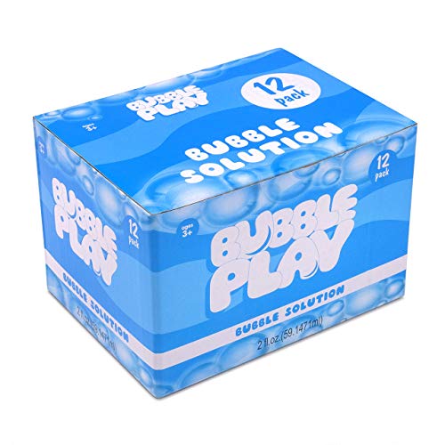 BubblePlay Bubble Blower Bottles with Wands: 2 OZ Bottles of Bubbl...