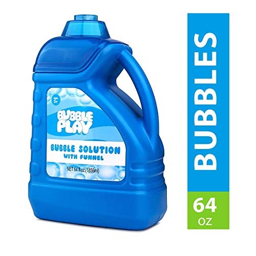 BubblePlay Bottles - 64 Oz. Bubble Solution - Easy Pour Bottle for...
